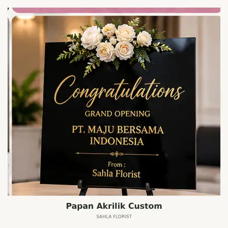 Papan Bunga Akrilik Cihideung
